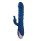 Синий вибратор-кролик The Ringer с функцией поступательных движений - 23,8 см.