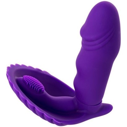 Фиолетовый вибратор для ношения в трусиках