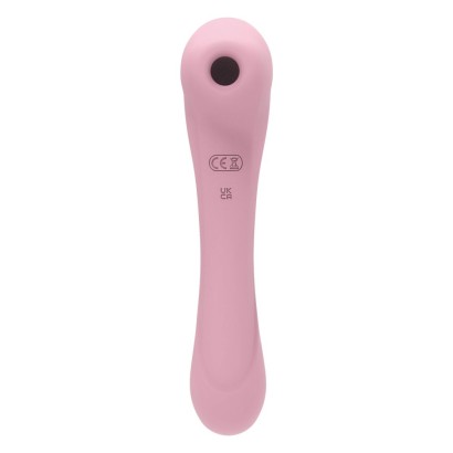 Нежно-розовый двусторонний стимулятор Daisy Massager - 20,2 см.