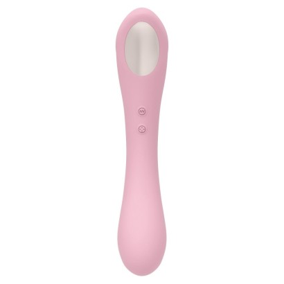 Нежно-розовый двусторонний стимулятор Daisy Massager - 20,2 см.