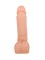 Телесный фаллоимитатор-насадка для трусиков с плугом - 18 см.