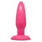 Розовая анальная пробка с подошвой-присоской - 13,5 см.