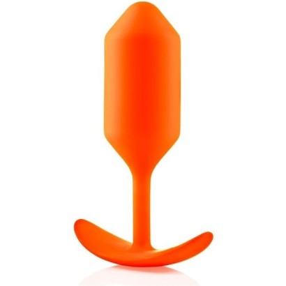 Оранжевая пробка для ношения B-vibe Snug Plug 3 - 12,7 см.
