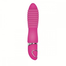 Розовый рельефный вибратор Body & Soul Indulge - 9,5 см.