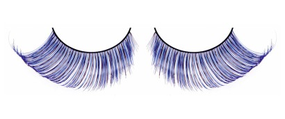 Светло-синие ресницы-перья