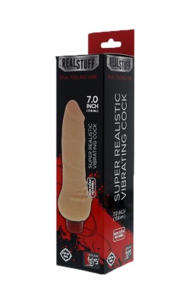 Реалистичный вибратор с шипиками REALSTUFF REAL FEELING VIBE 7INCH FLESH - 17,8 см.