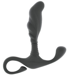 Серый анальный массажер простаты Prostate Massager No.27 - 12,5 см.