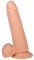 Фаллоимитатор на присоске телесного цвета - 16,5 см.