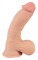 Телесный фаллоимитатор с подвижной кожей - 19,9 см.