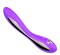 Фиолетовый вибромассажер Alisa с подогревом - 22 см.