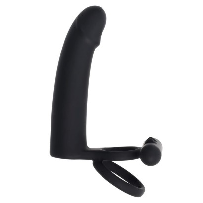 Черная вибронасадка для двойного проникновения Full Swing