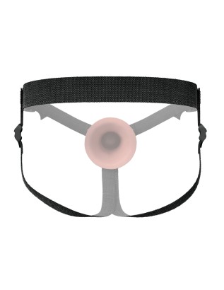 Телесный пустотелый фаллопротез 9’’ Hollow Silicone Strap-On - 24,1 см.