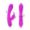 Лиловый вибратор Yves с клиторальным отростком - 17 см.