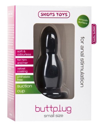 Чёрная анальная пробка Buttplug Small - 9,4 см.