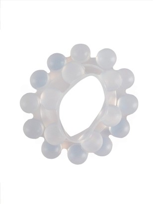 Эластичное эрекционное кольцо с двумя рядами шариков