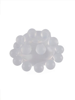 Эластичное эрекционное кольцо с двумя рядами шариков