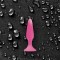 Розовая анальная пробка Sliders Silicone Anal Plugs Small на присоске - 11,35 см.