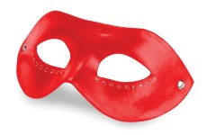Красная кожаная маска со стразами Diamond Mask