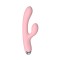 Розовый силиконовый вибратор-кролик - 20,4 см.