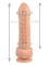 Телесный фаллоимитатор с шипиками - 21,5 см.