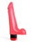 Гелевый розовый вибромассажёр - 17,8 см.