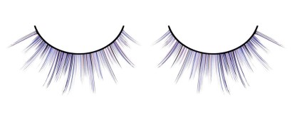 Чёрные накладные ресницы Deluxe с фиолетовым колором