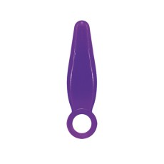 Фиолетовая анальная пробка JAMMY JELLY ANAL FINGER PLUG - 7,2 см.
