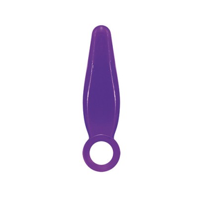 Фиолетовая анальная пробка JAMMY JELLY ANAL FINGER PLUG - 7,2 см.
