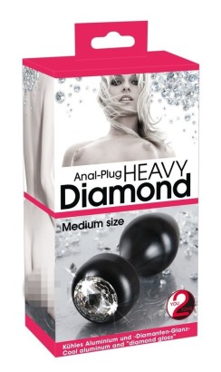 Анальная втулка Diamond Plug M - 8 см.