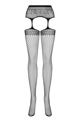 Ажурные колготки с вырезами и интимным доступом