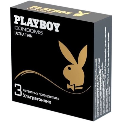 Ультратонкие презервативы Playboy Ultra Thin - 3 шт.