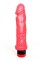 Розовый гелевый виброфаллос без мошонки - 20,5 см.