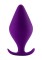 Фиолетовая анальная пробка Butt Plug with Handle Medium - 12 см.