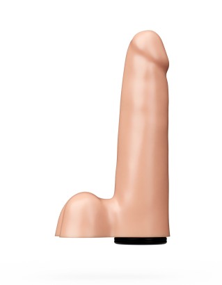 Реалистичная насадка-фаллос для трусиков с плугом - 17 см.