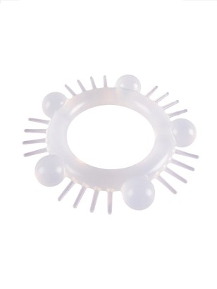 Эластичное эрекционное кольцо с шишечками и шипами