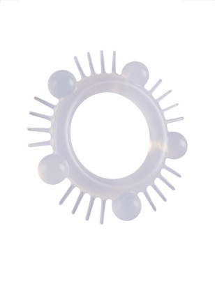 Эластичное эрекционное кольцо с шишечками и шипами