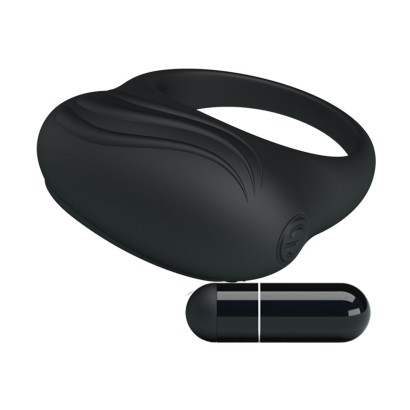 Черное вибрирующее эрекционное кольцо