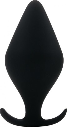 Чёрная анальная пробка Butt Plug with Handle Small 