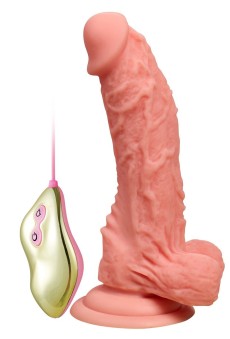 Телесный ротатор-реалистик Heating Brian - 18,5 см.