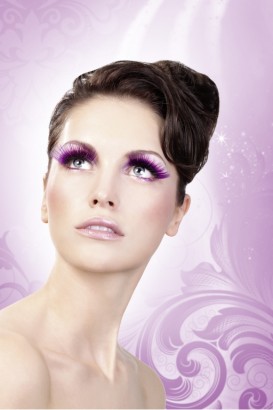 Длинные фиолетовые ресницы Deluxe