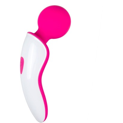 Розово-белый вибромассажер Easytoys Mini Wand Massager