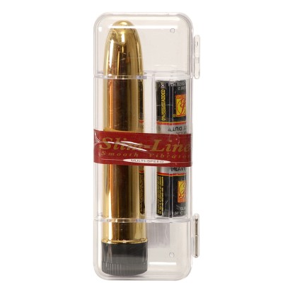 Золотистый классический вибратор TOTAL GOLD