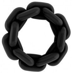 Чёрное эрекционное кольцо SONO №5 