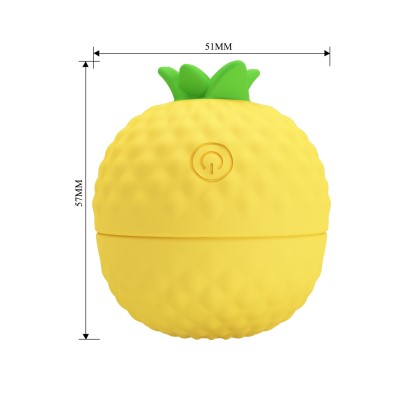 Желтый клиторальный стимулятор-ананас Pineapple Secret