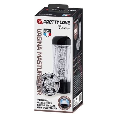 Прозрачный мастурбатор с вибрацией Tamara