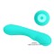 Бирюзовый изогнутый вибратор Matt - 19 см.