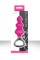 Розовая анальная елочка с ручкой Jolie Platinum Plug Medium из силикона - 13,4 см.