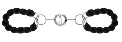 Чёрные кандалы Luxury с хлопковыми петлями