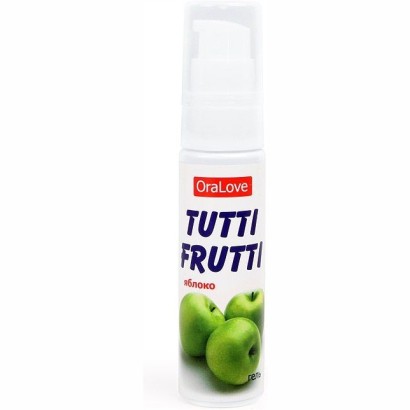Гель-смазка Tutti-frutti с яблочным вкусом - 30 гр.