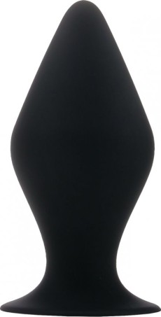 Чёрная малая анальная пробка Butt Plug with Suction Cup Small
